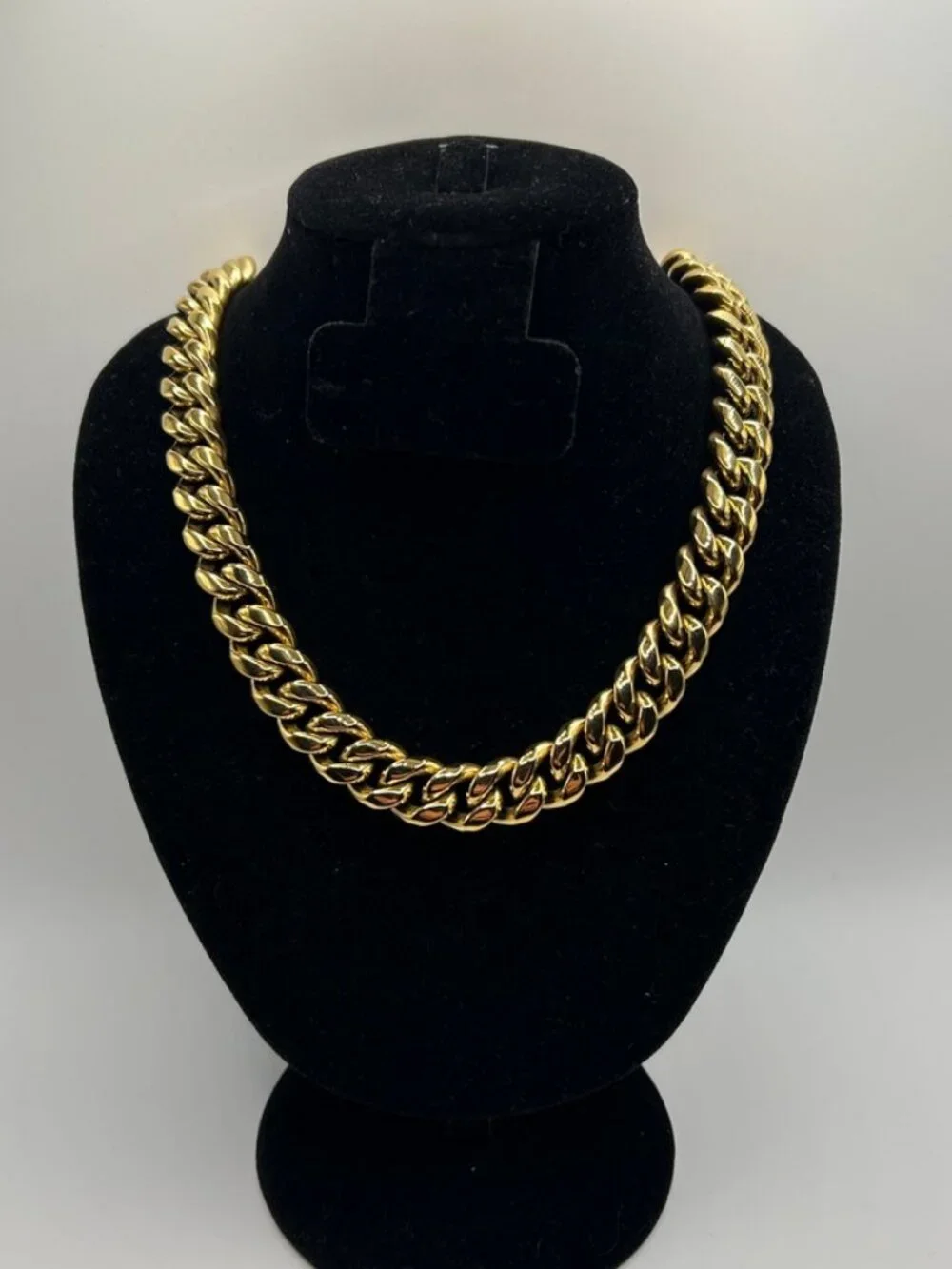 Miami Cuban Link Chain 14mm 20 Inch Real Gold Stainless Steel Plated Mens Solid